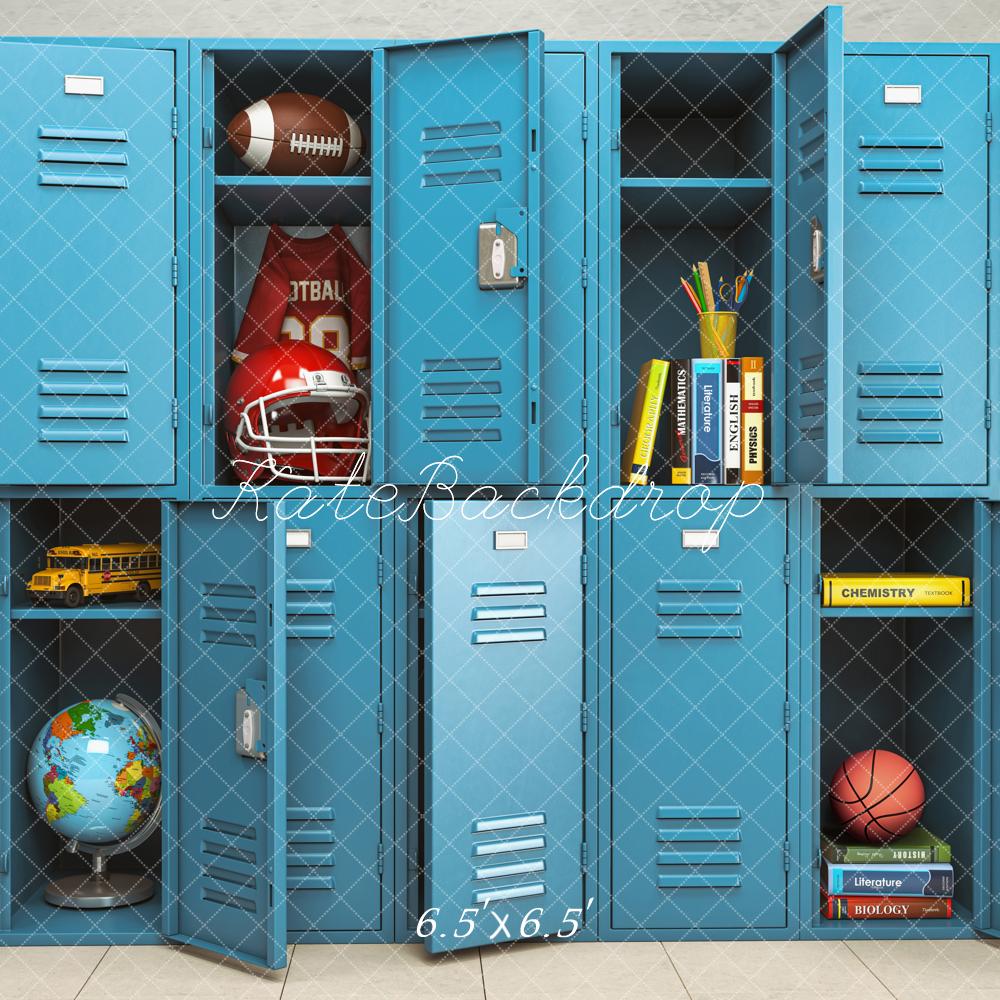 Kate Back to School /Graduation Blue Locker Backdrop Designed by Emetselch - Image 5