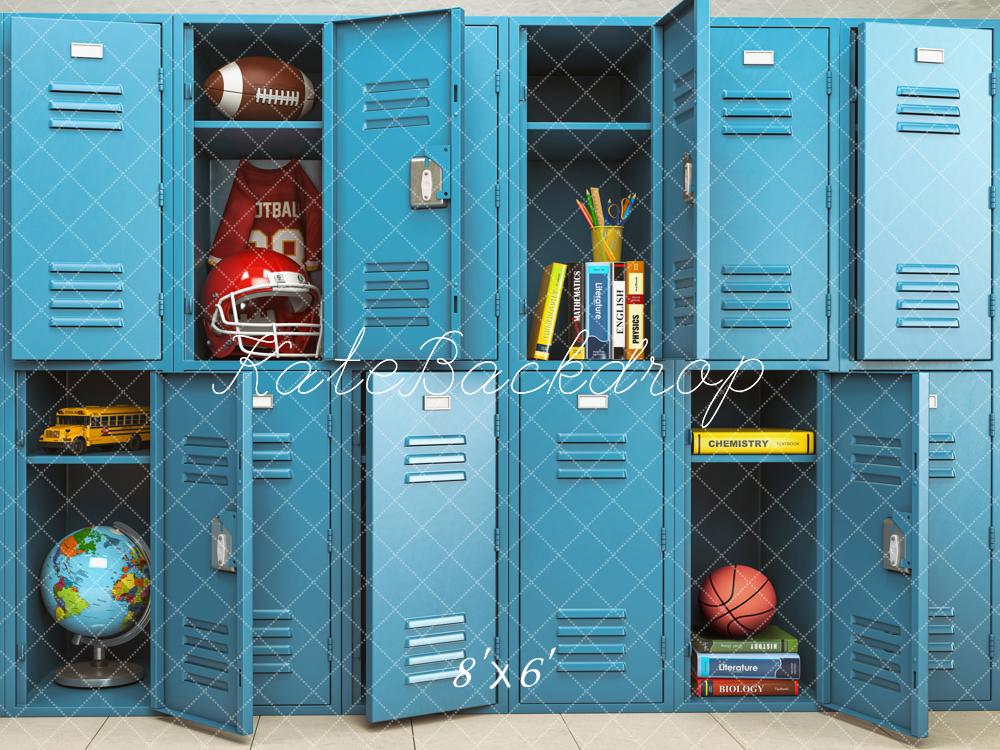 Kate Back to School /Graduation Blue Locker Backdrop Designed by Emetselch - Image 6