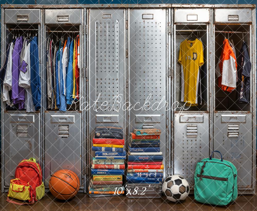 Kate Back To School Lockers Books Sports Backdrop Designed by Emetselch - Image 6