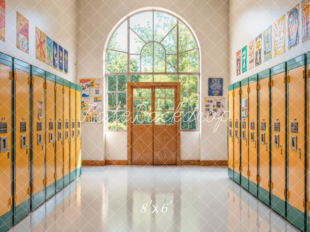 Kate Back To School Lockers Corridor Backdrop Designed by Emetselch - Image 4