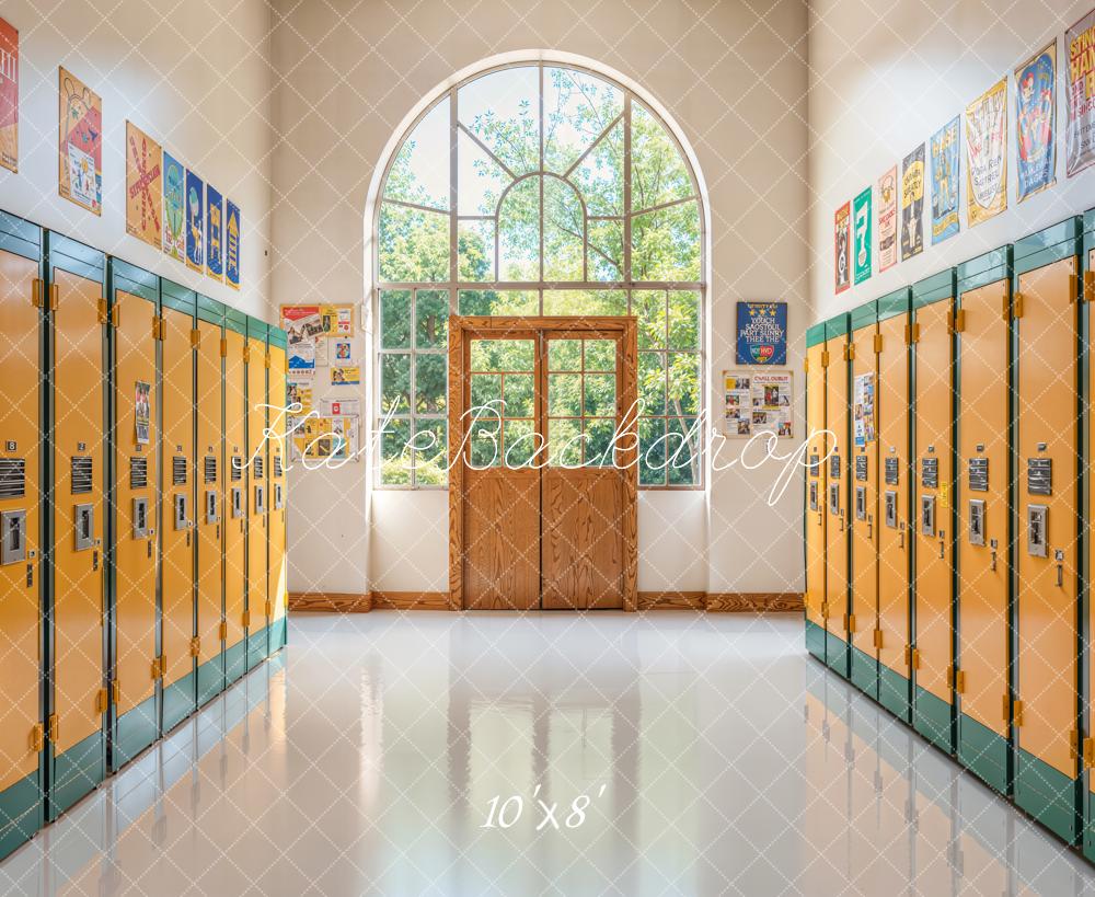 Kate Back To School Lockers Hallway Fleece Backdrop Designed by Emetselch - Image 4