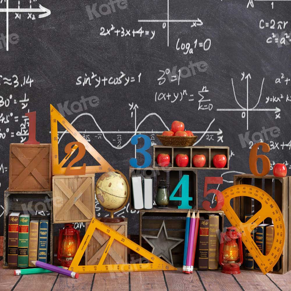 Kate Back to School Math Blackboard Backdrop Designed by Emetselch - Image 2