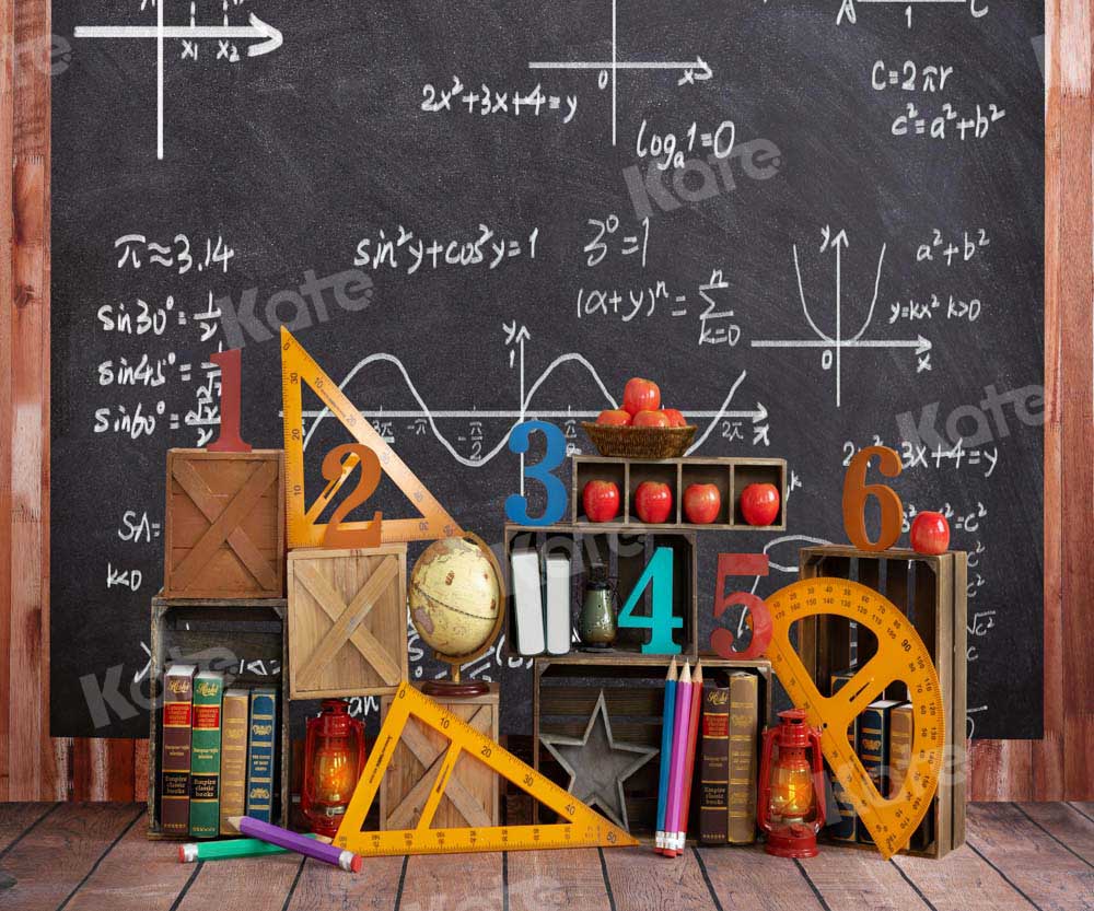Kate Back to School Math Blackboard Backdrop Designed by Emetselch - Image 3