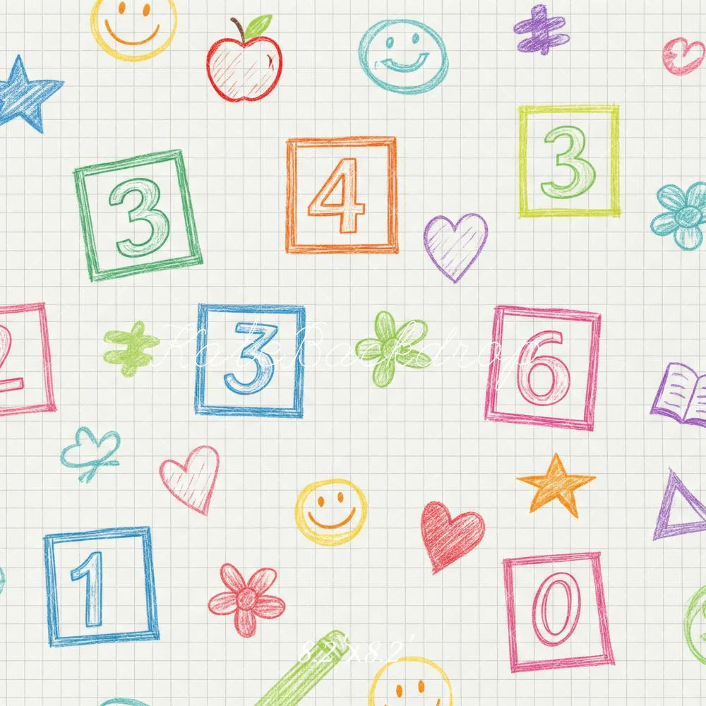 Kate Back To School Numbers Sketch Grid Backdrop Designed by Patty Robert - Image 5