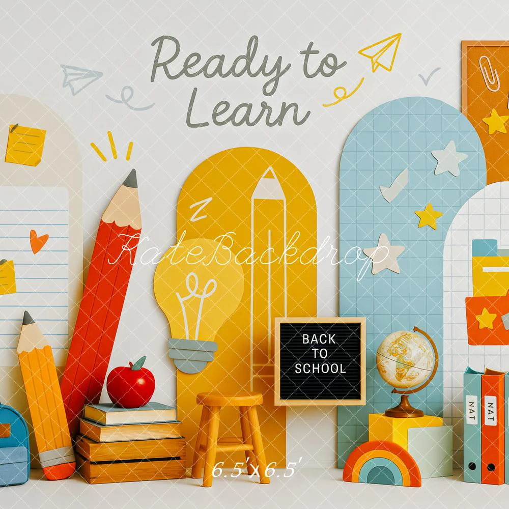 Kate Back To School Pencils Backpack Backdrop Designed by Patty Robert - Image 2