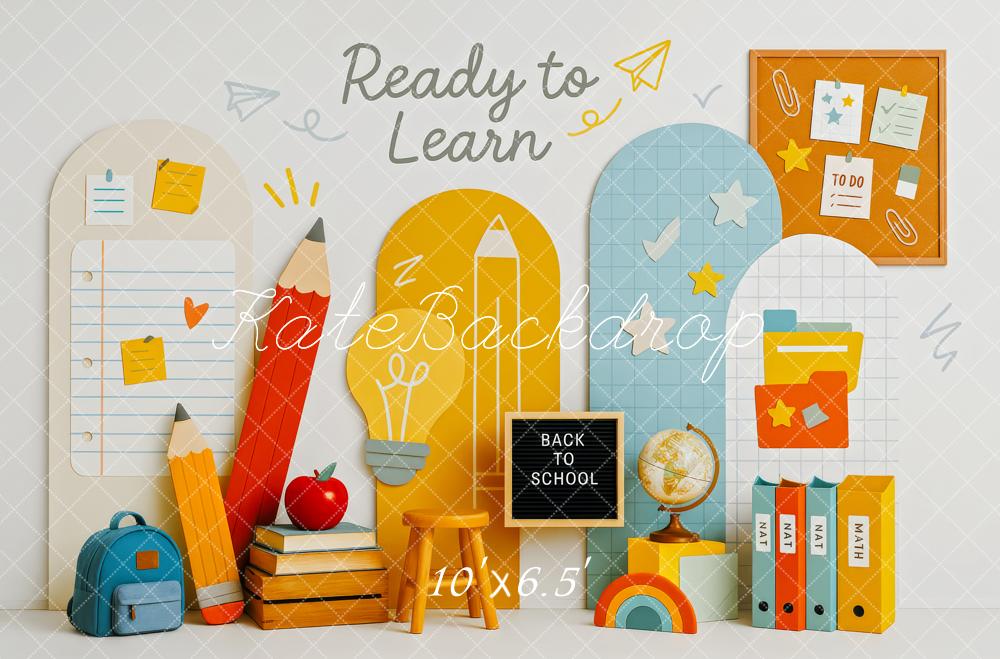 Kate Back To School Pencils Backpack Backdrop Designed by Patty Robert - Image 4