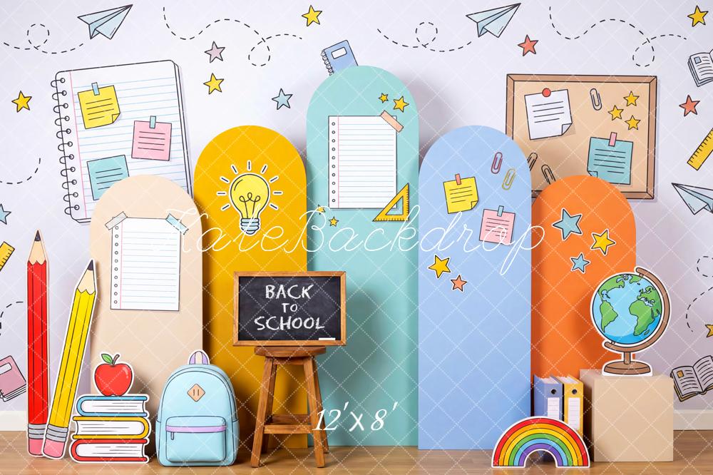 Kate Back To School Pencils Books Doodle Backdrop Designed by Patty Robert - Image 8