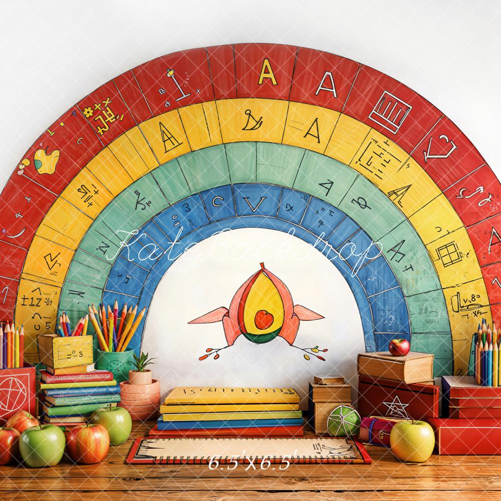 Kate Back to School Rainbow Pencils Backdrop Designed by Emetselch - Image 2