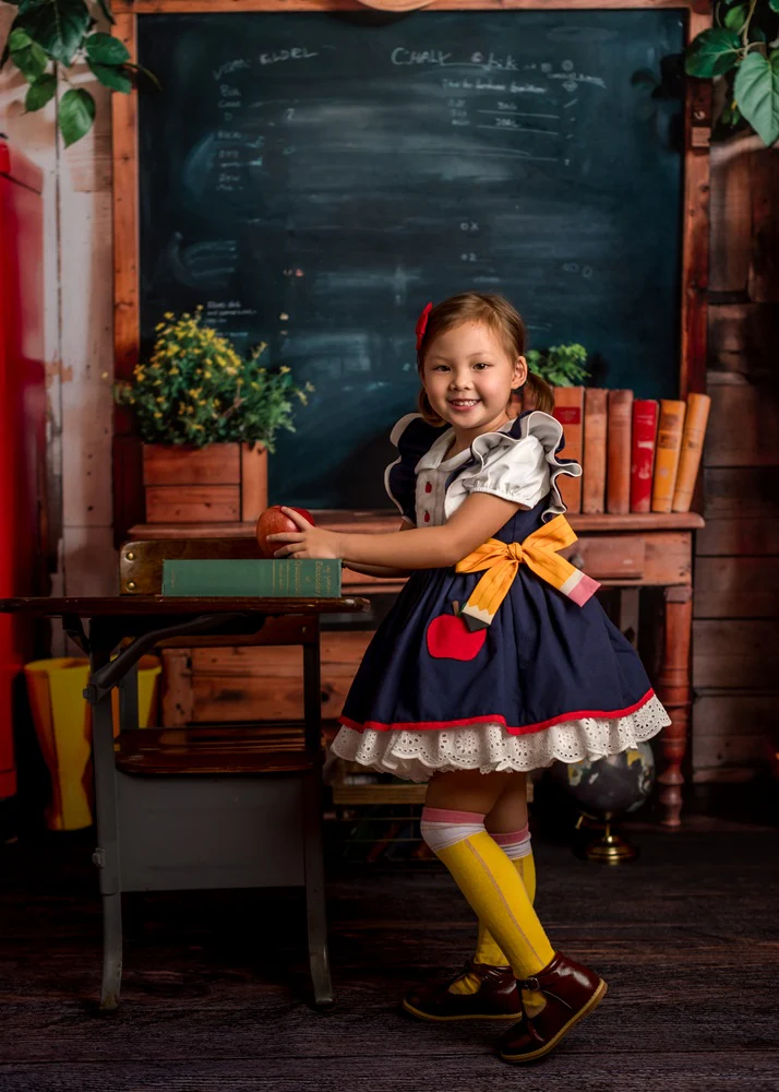 Kate Back to School Red Locker Blackboard Backdrop Designed by Emetselch - Image 10