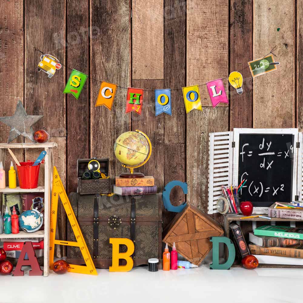 Kate Back to School Retro Wood Backdrop Designed by Emetselch - Image 2