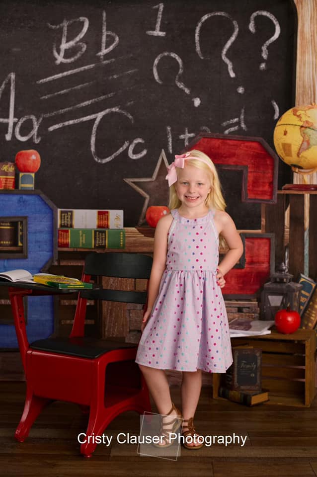 Kate Back to School Summer Blackboard Colorful ABC Fleece Backdrop - Image 19