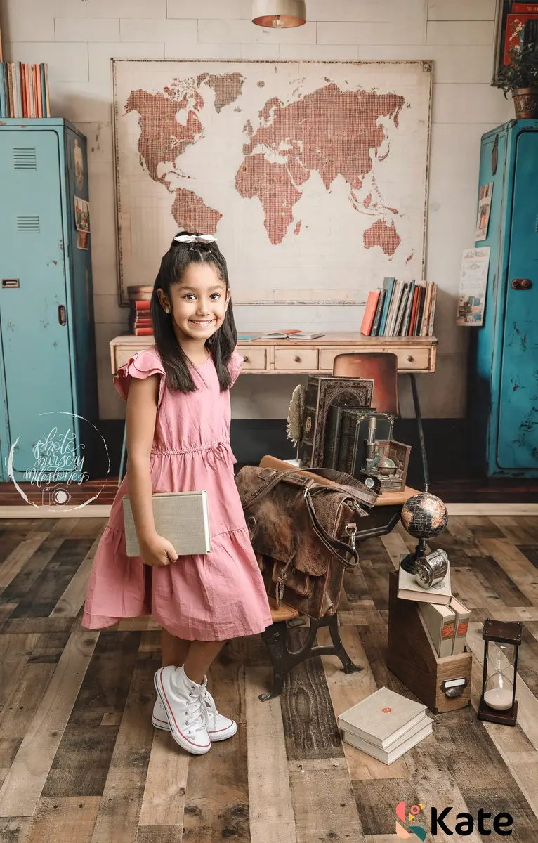 Kate Back To School Vintage Blue Locker Map Backdrop Designed by Emetselch - Image 5