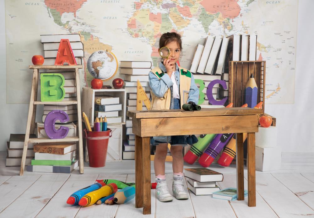 Kate Back to School World Map Backdrop Designed by Emetselch - Image 3