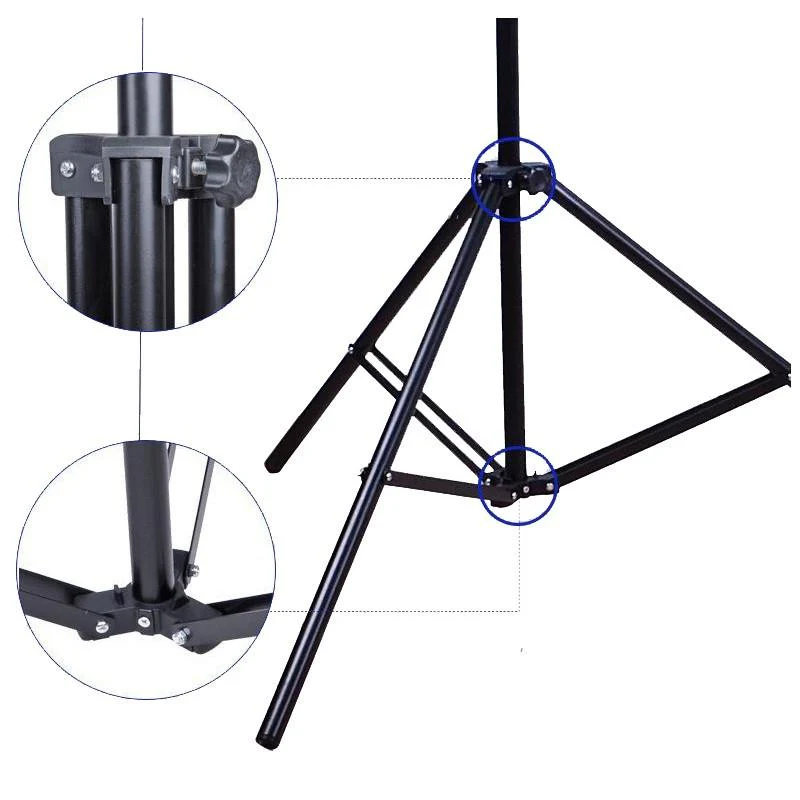 Kate Light-duty 6.5x10ft-10x8.5ft Black Aluminum Backdrop Stand (3cm Thick) - Image 5