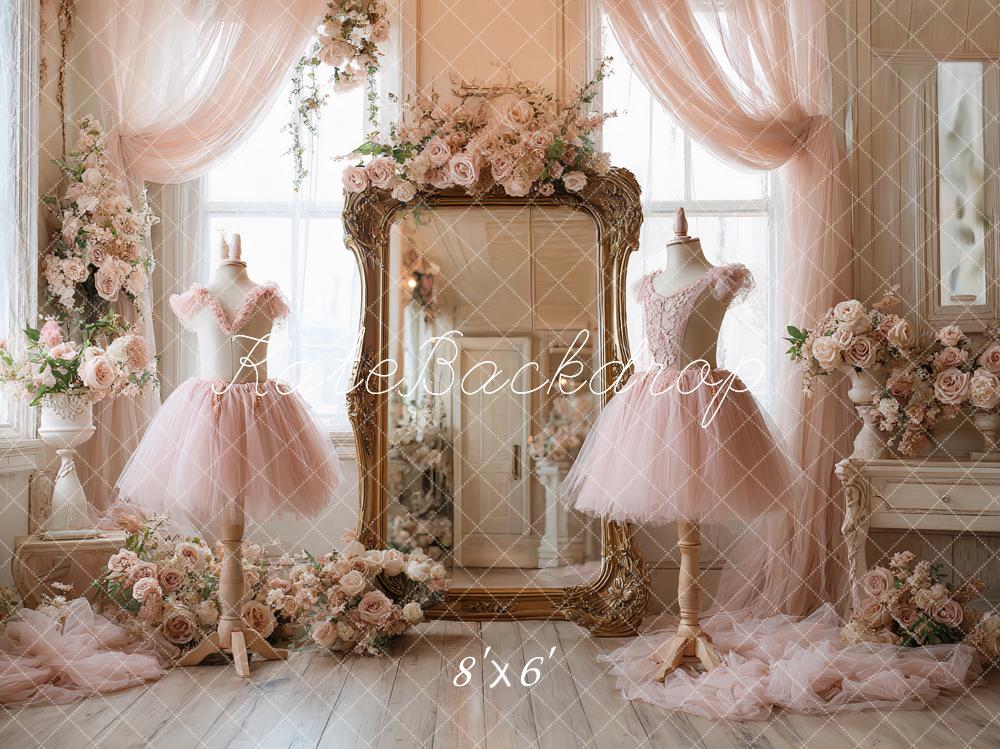 Kate Ballet Dress Pink Floral Mirror Backdrop Designed by Ashley Paul - Image 3