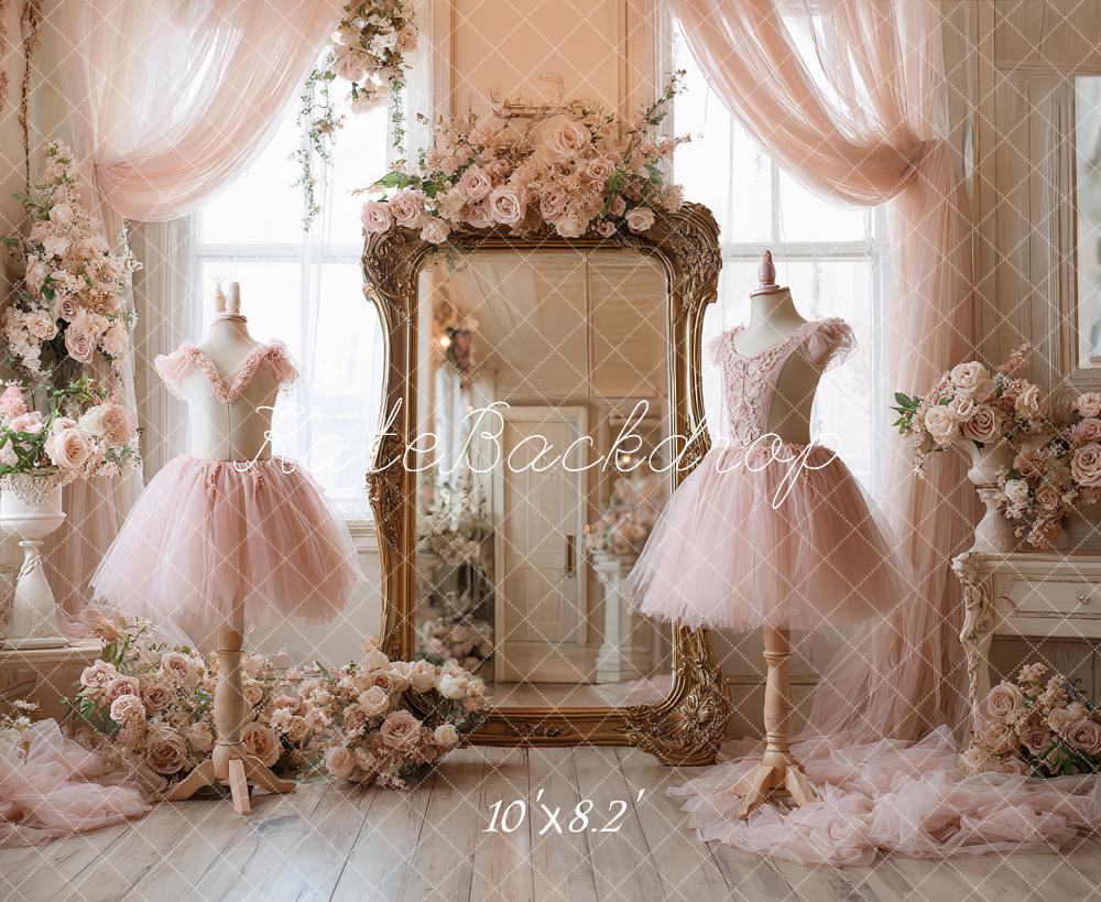Kate Ballet Dress Pink Floral Mirror Backdrop Designed by Ashley Paul - Image 6