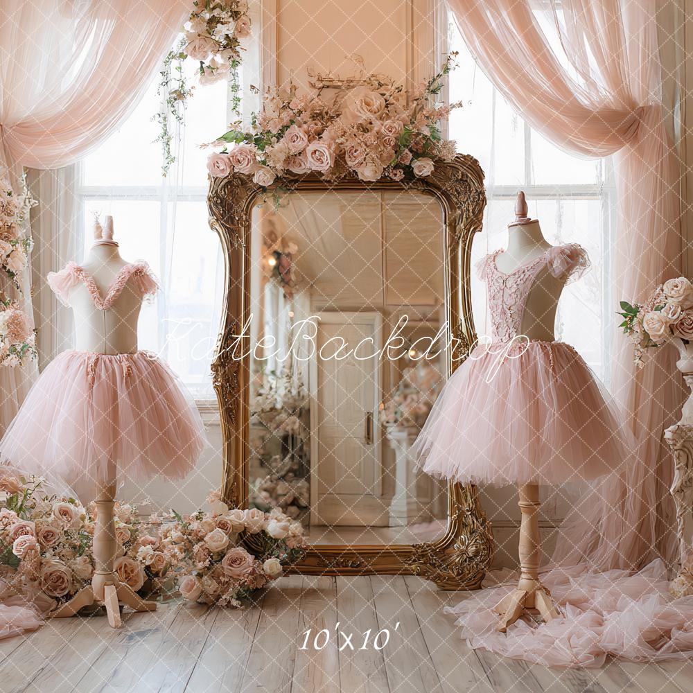 Kate Ballet Dress Pink Floral Mirror Backdrop Designed by Ashley Paul - Image 7