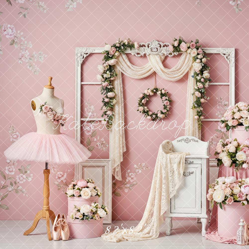 Kate Ballet Pink Dress Vintage Backdrop Designed by Patty Robert - Image 5