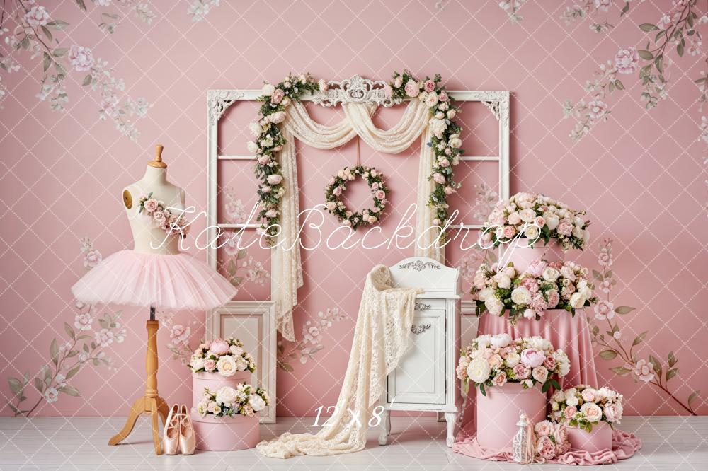 Kate Ballet Pink Dress Vintage Backdrop Designed by Patty Robert - Image 8