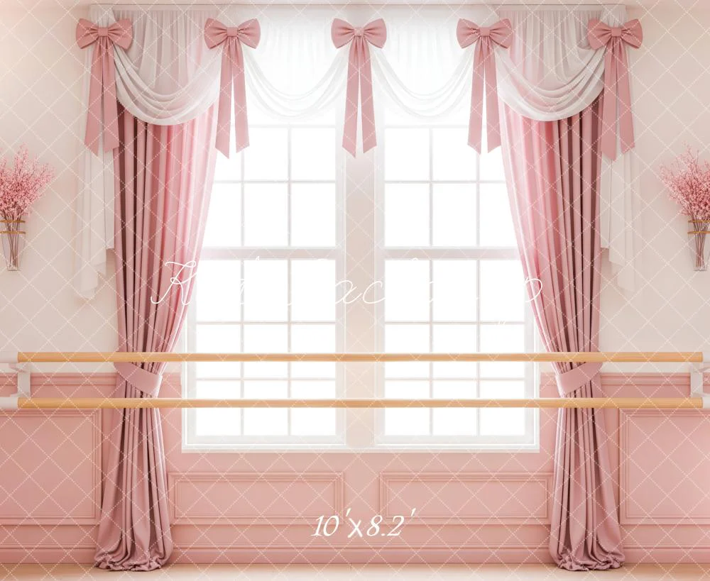 Kate Ballet Studio Pink Window Barre Fleece Backdrop Designed by Patty Robert - Image 3