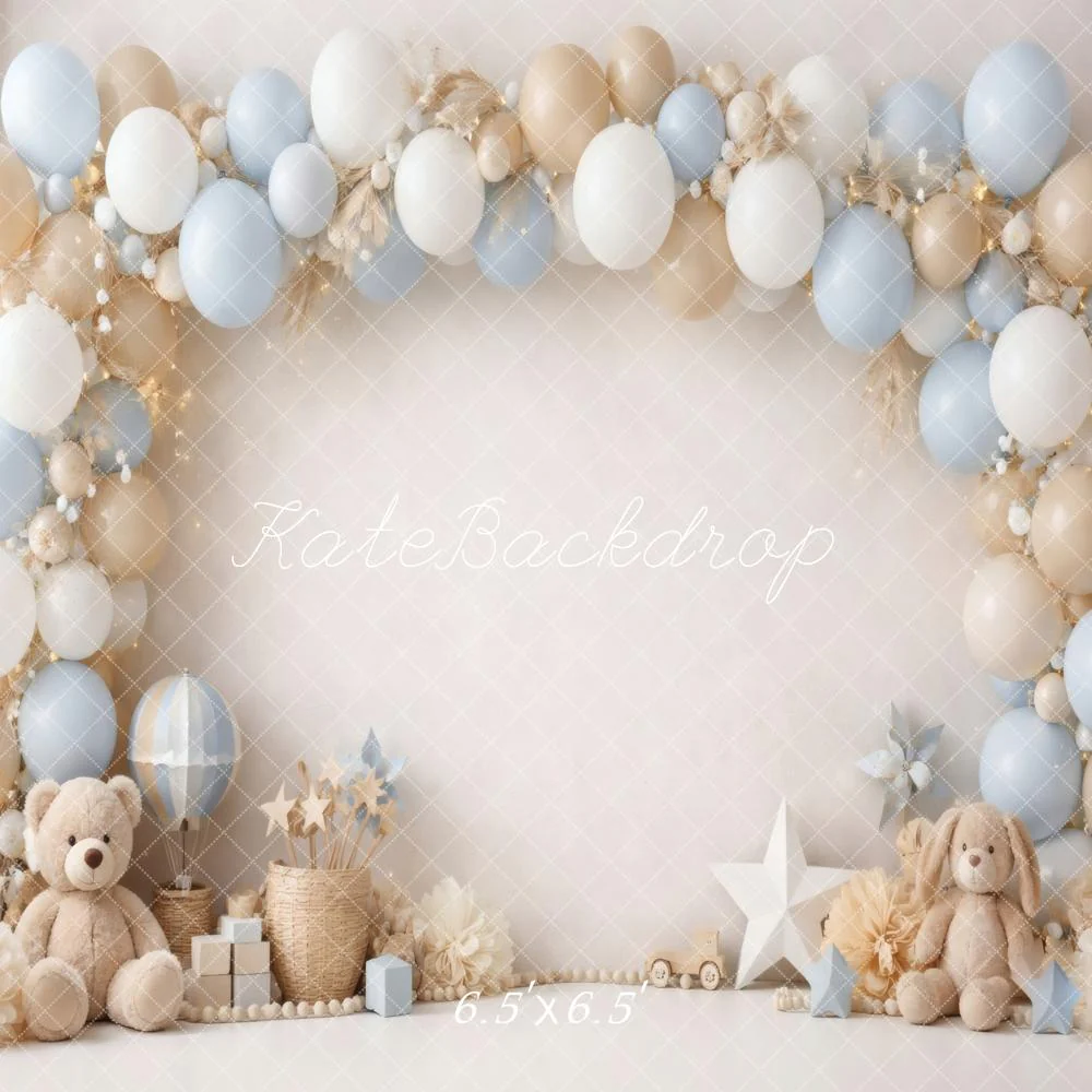 Kate Balloon Arch Teddy Bear Beige Backdrop Designed by Vertigo Productions - Image 2