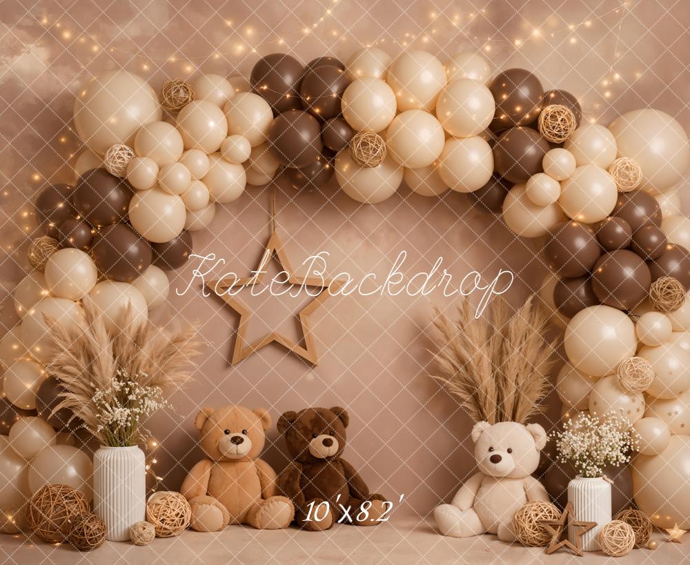 Kate Balloon Arch Teddy Bears Star Lights Backdrop Designed by Emetselch - Image 6
