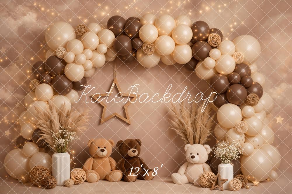 Kate Balloon Arch Teddy Bears Star Lights Backdrop Designed by Emetselch - Image 8