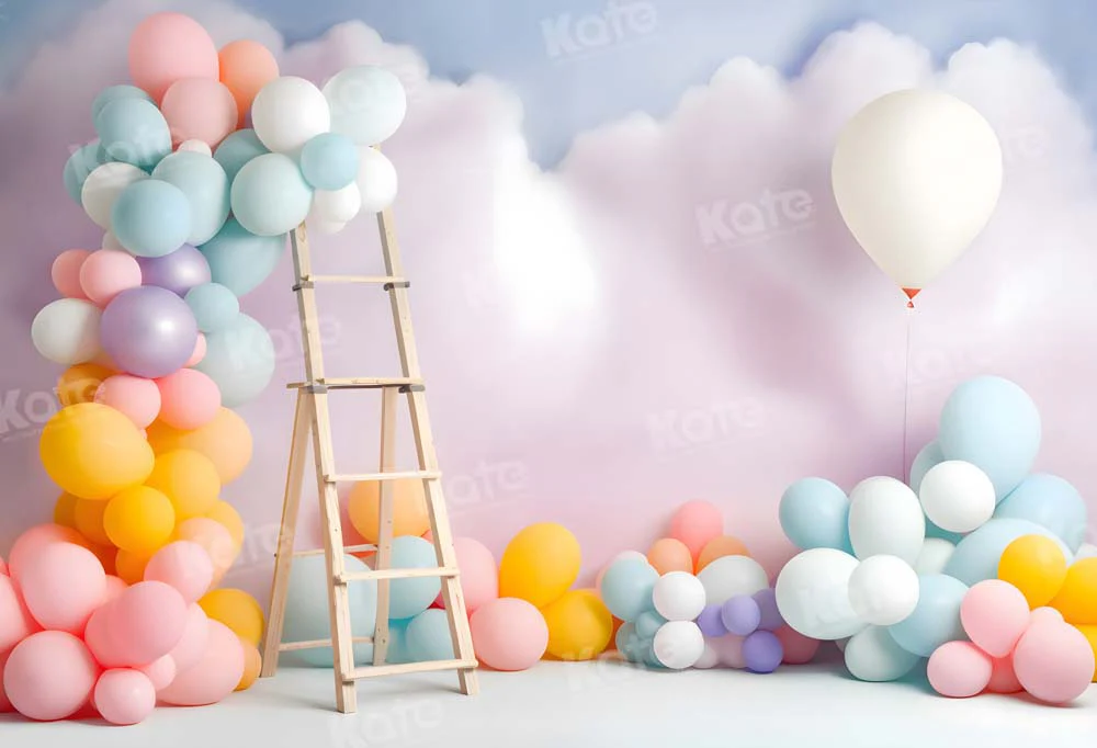 Kate Balloon Birthday Cloud Backdrop Designed by Chain Photography - Image 2