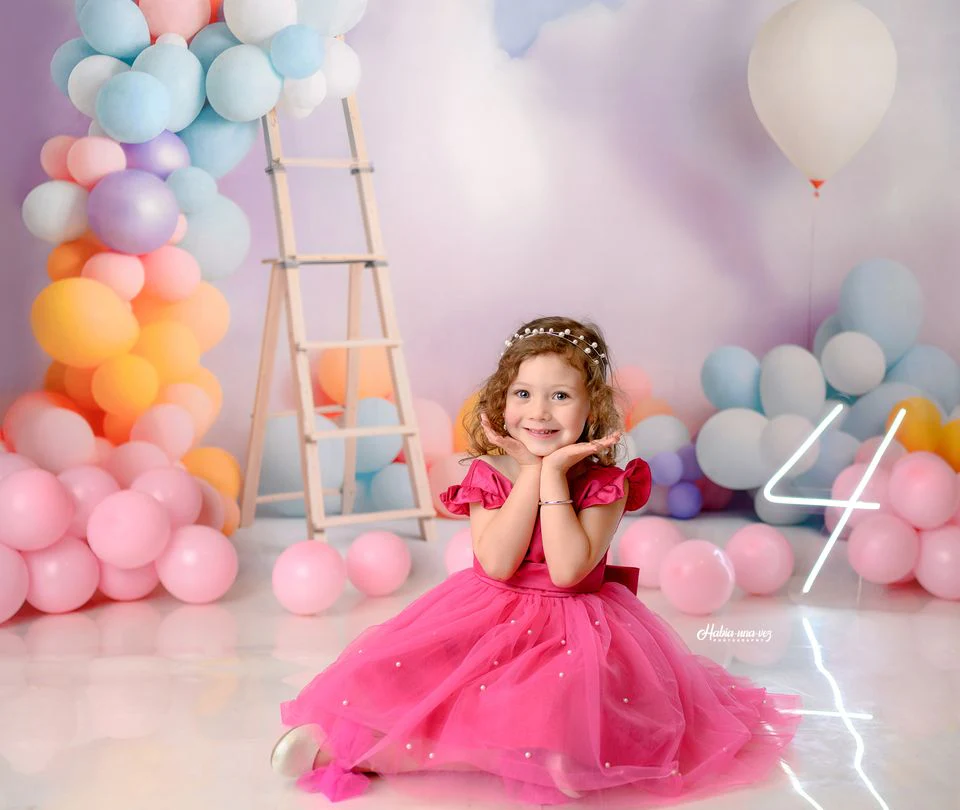Kate Balloon Birthday Cloud Backdrop Designed by Chain Photography - Image 3