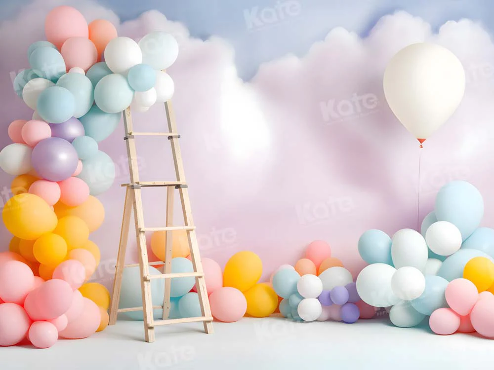 Kate Balloon Birthday Cloud Backdrop Designed by Chain Photography - Image 5