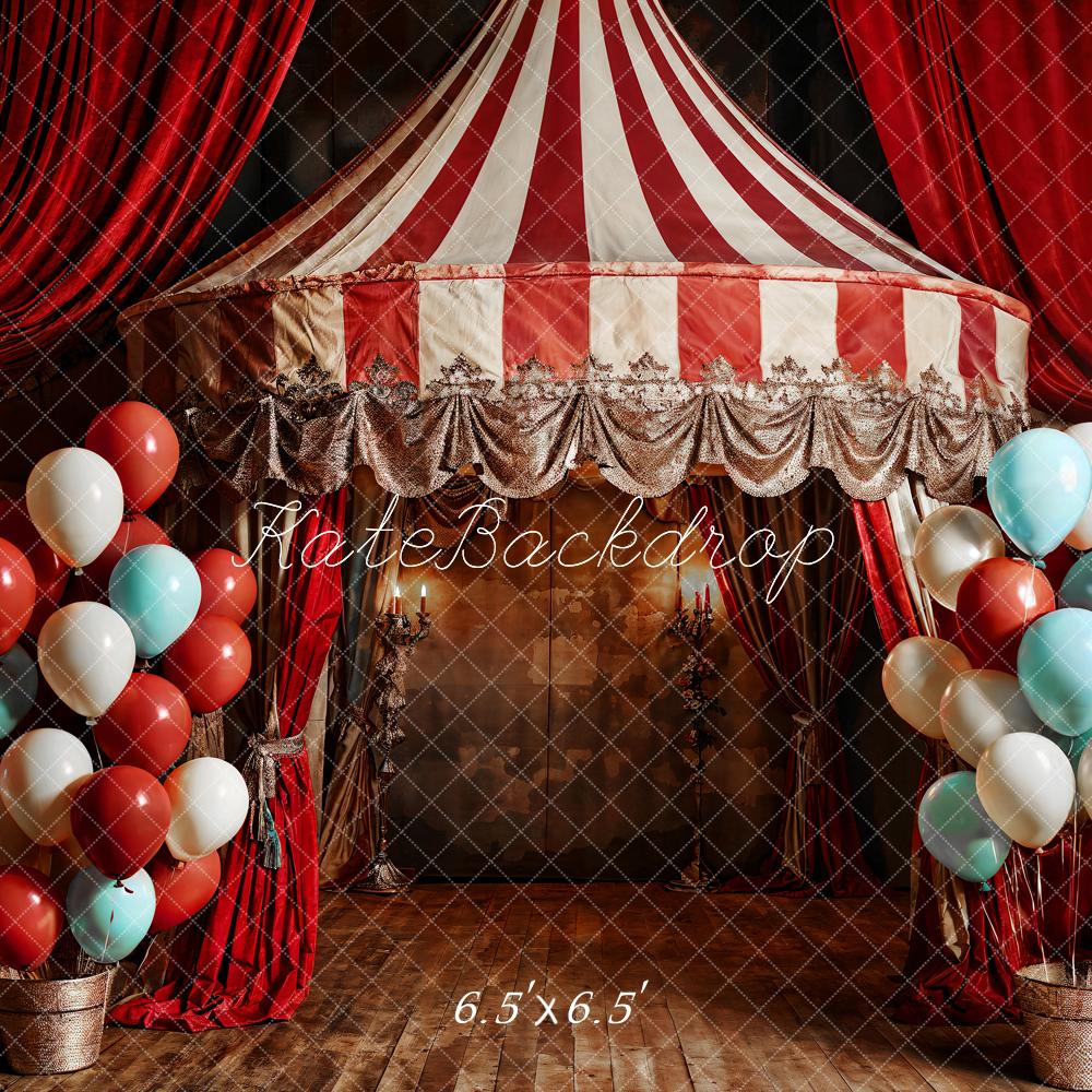 Kate Balloon Red Stage Backdrop Designed by Emetselch - Image 2