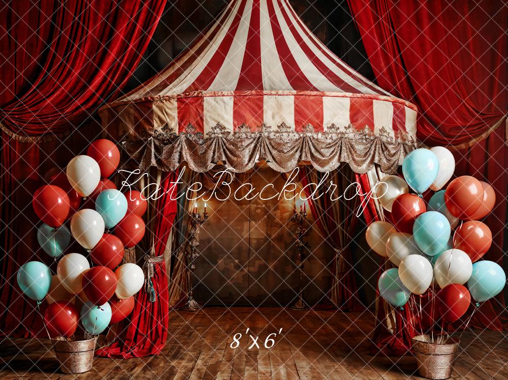 Kate Balloon Red Stage Backdrop Designed by Emetselch - Image 3