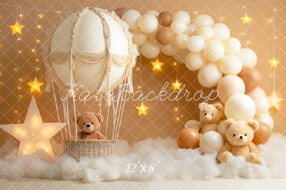Kate Cake Smash Teddy Bears Star Lights Balloons Backdrop Designed by Emetselch - Image 10