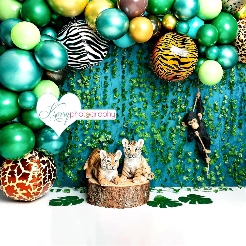 Kate Balloons Jungle Animal Backdrop for Photography Designed by Kerry Anderson - Image 3