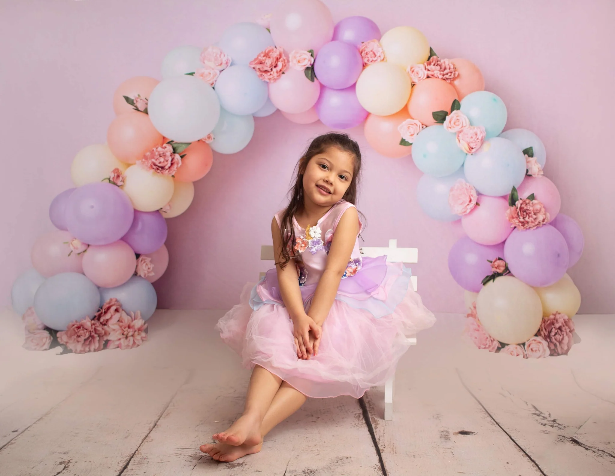 Kate Balloons Rainbow Birthday Backdrop Designed by Kerry Anderson - Image 3