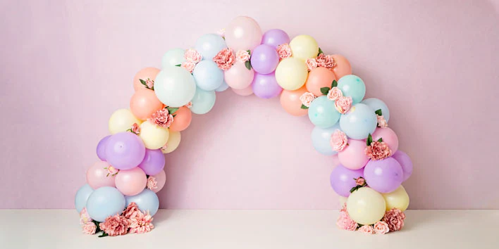 Kate Balloons Rainbow Birthday Backdrop Designed by Kerry Anderson - Image 6