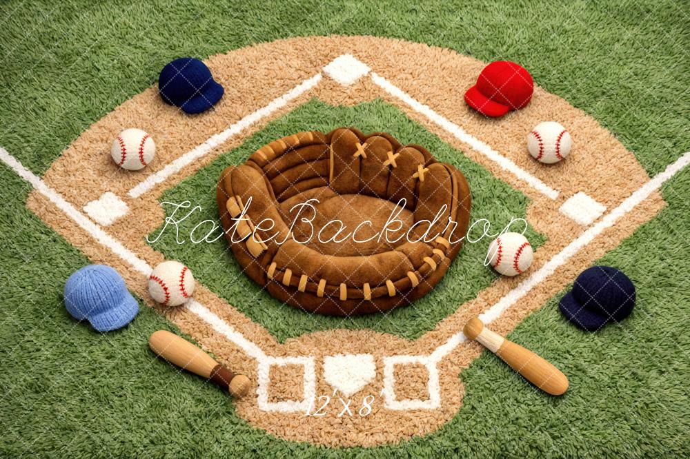 Kate Baseball Field Glove Bats Hats Backdrop Designed by Mini MakeBelieve - Image 8