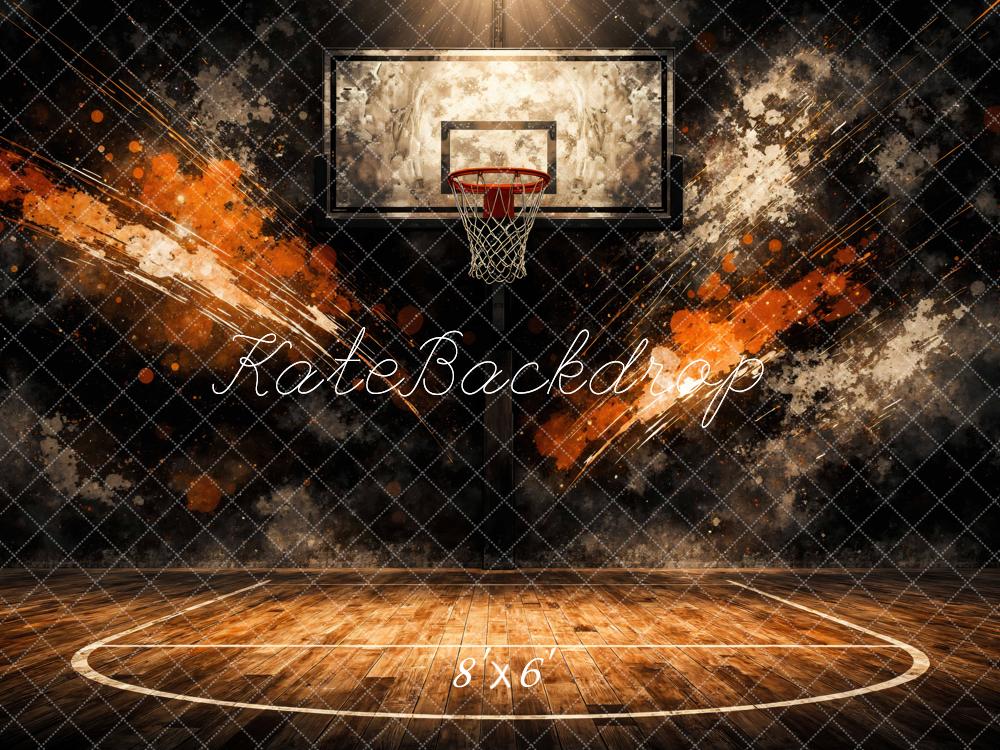 Kate Sport Basketball Court Hoop Abstract Backdrop Designed by Mini MakeBelieve - Image 3