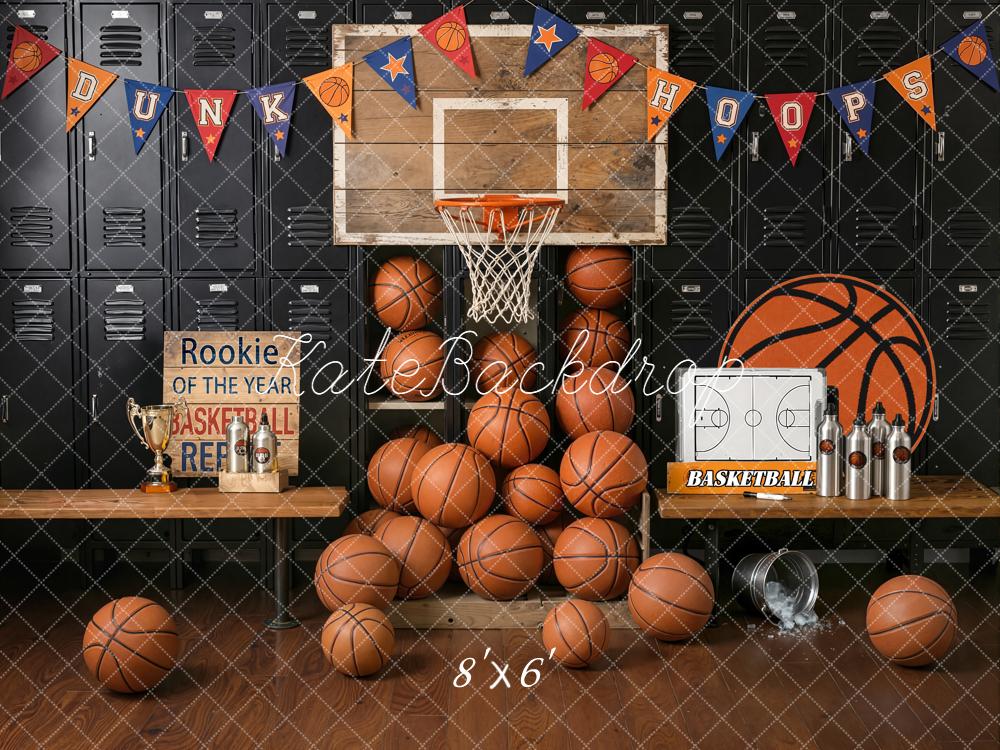 Kate Sport Basketball Locker Bench Net Backdrop Designed by Emstselch - Image 3
