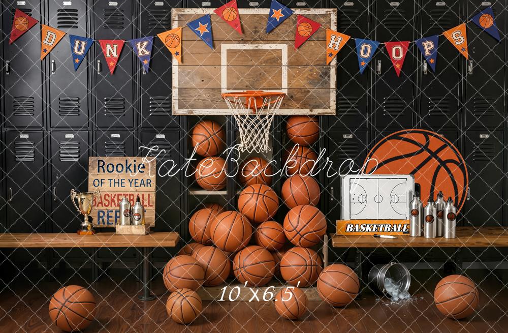 Kate Sport Basketball Locker Bench Net Backdrop Designed by Emstselch - Image 4