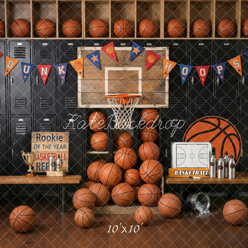 Kate Sport Basketball Locker Bench Net Backdrop Designed by Emstselch - Image 7