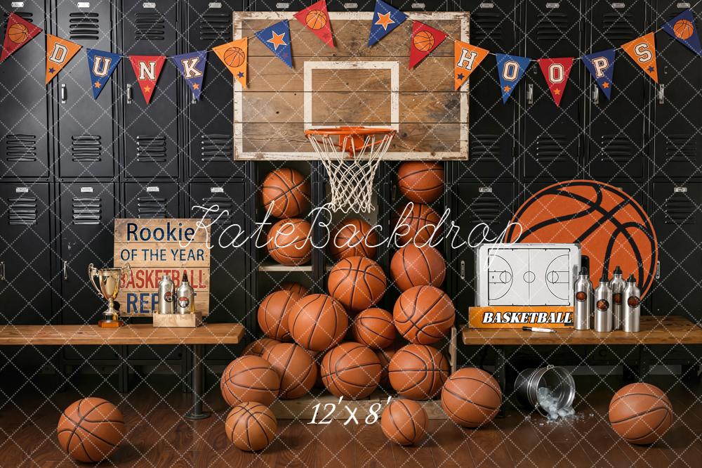 Kate Sport Basketball Locker Bench Net Backdrop Designed by Emstselch - Image 8