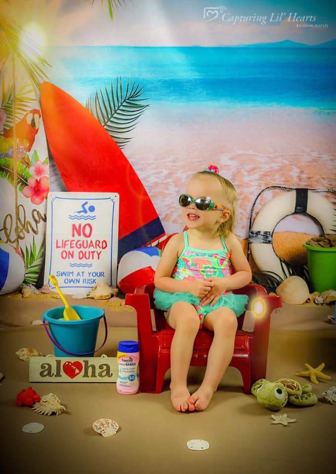 Kate Beach Day Sea Summer Backdrop for Photography Designed by Megan Leigh Photography - Image 7