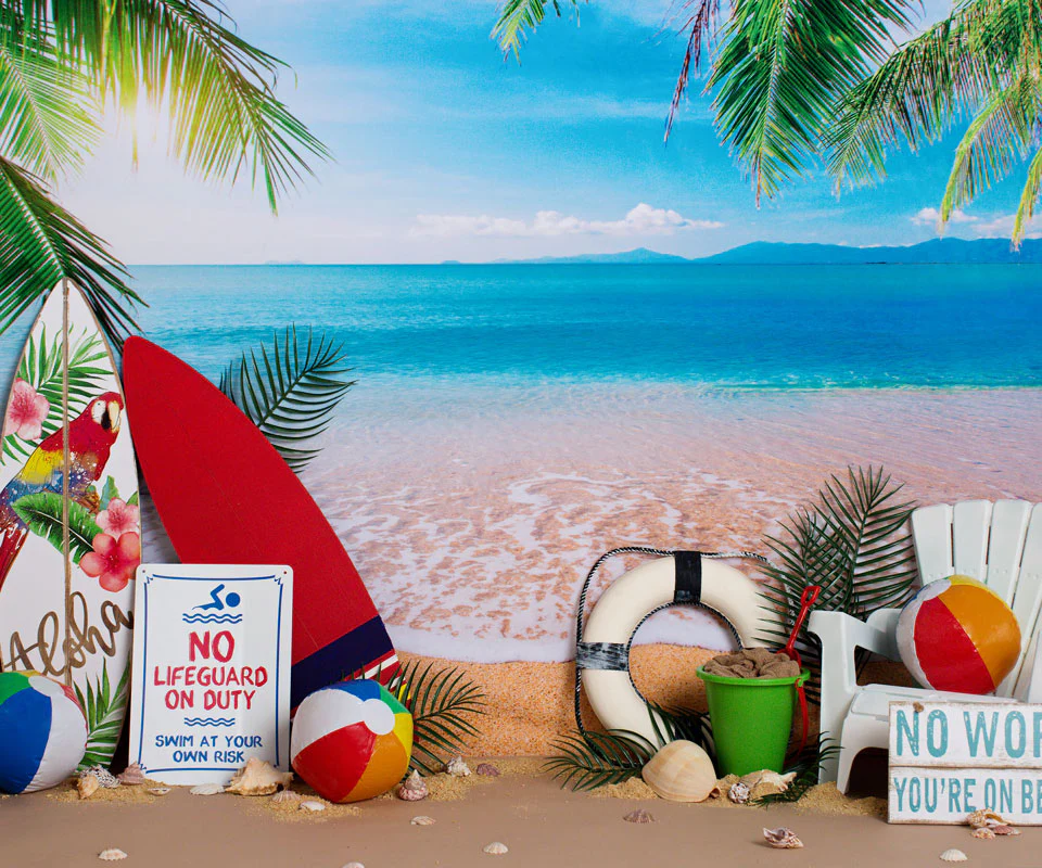 Kate Beach Day Sea Summer Backdrop for Photography Designed by Megan Leigh Photography - Image 8