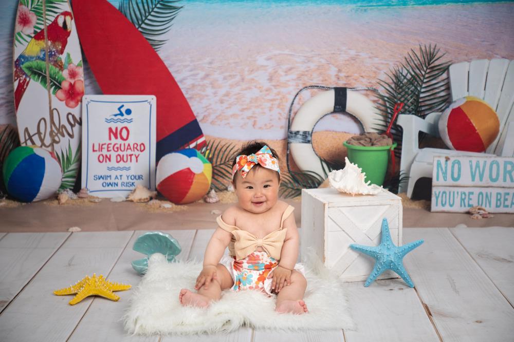 Kate Beach Day Sea Summer Backdrop for Photography Designed by Megan Leigh Photography - Image 9