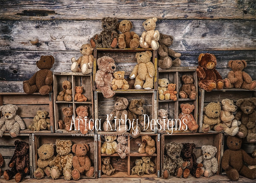 Kate Bear Crates Cake Smash Children Backdrop designed by Arica Kirby - Image 2