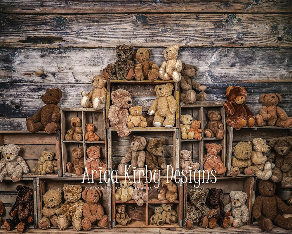 Kate Bear Crates Cake Smash Children Backdrop designed by Arica Kirby - Image 4