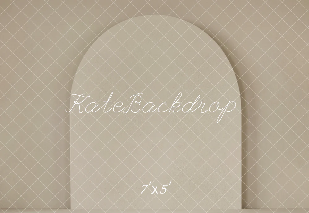 Kate Beige Arch Retro Wall Diamond Pattern Backdrop Designed by Emetselch