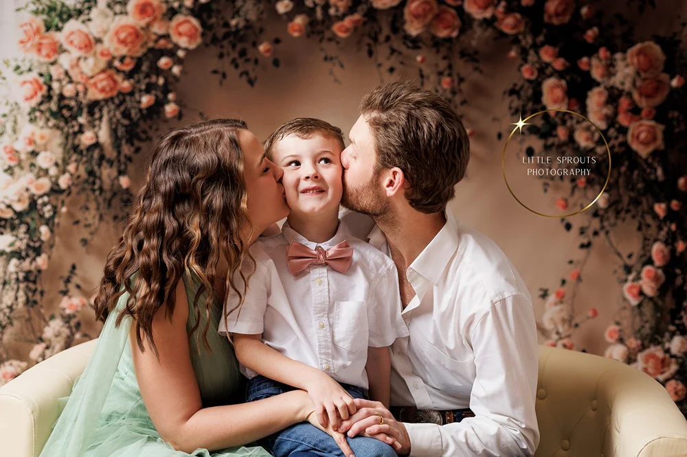 Kate Beige Arched Flower Wall Backdrop Designed by Emetselch - Image 3