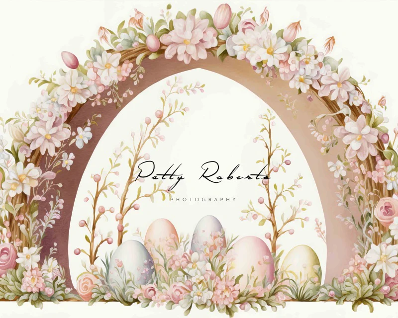 Kate Beige Easter Oil Painted Arch Backdrop Designed by Patty Robert - Image 3